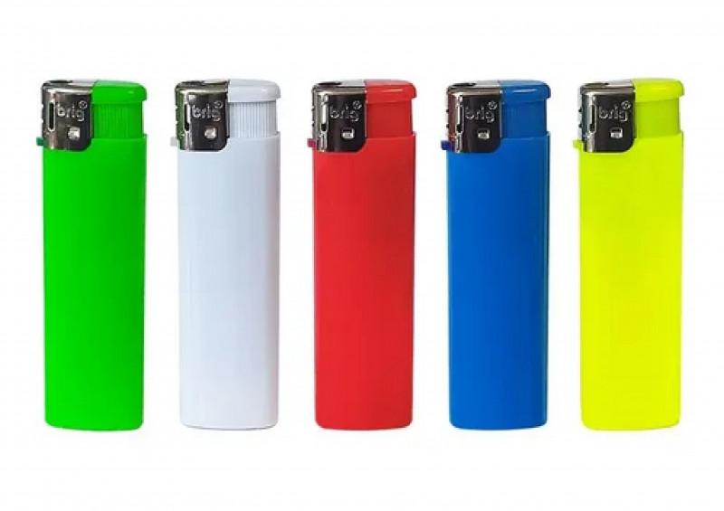 Зажигалка пьезо BRIG BLACK PAINT одноразовая черная