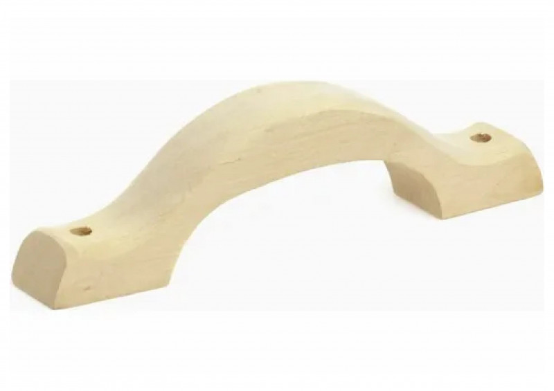 Ручка дверная деревянная для бани плоская гладкая