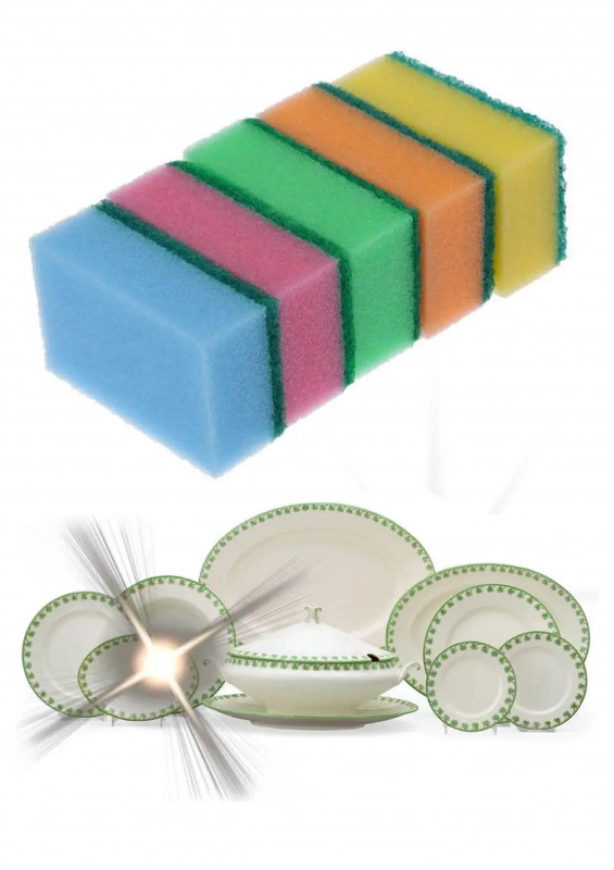 Губки для посуды Стандарт 5шт ECOLINE
