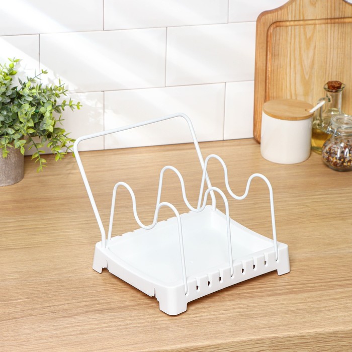 Держатель для кухонных принадлежностей с поддоном