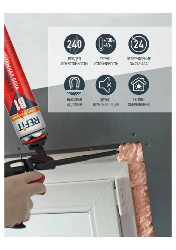 Пена огнестойкая Refit Профи 820гр/12