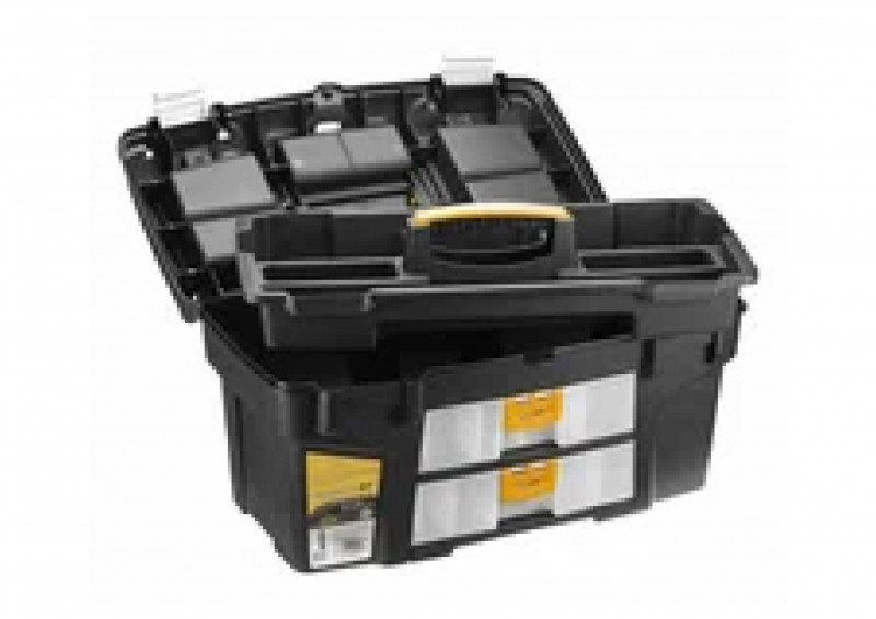 Ящик для инструментов 21" металл.замки черный с желтым ГЕФЕСТ