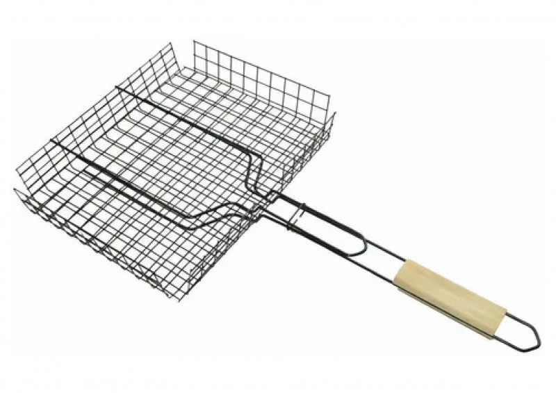 Решетка для барбекю 40х26х2см с дерев.ручкой