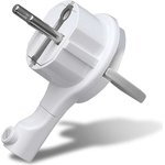 Вилка-невидимка 16А 250В с/з белая UNIVersal