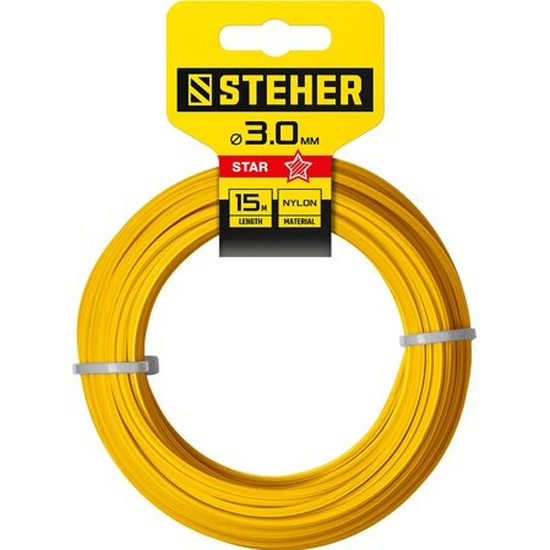 Леска для триммера звезда d3,0ммх15м STEHER