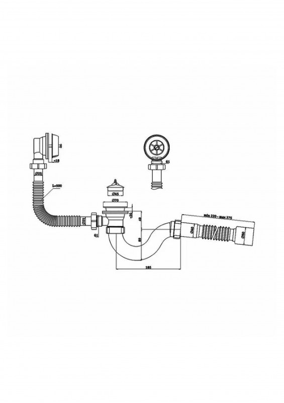 Сифон для ванны ВАРЯГ С6155